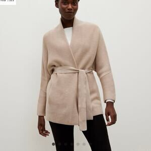 Elegant Beige Women's Cardigan Sweater